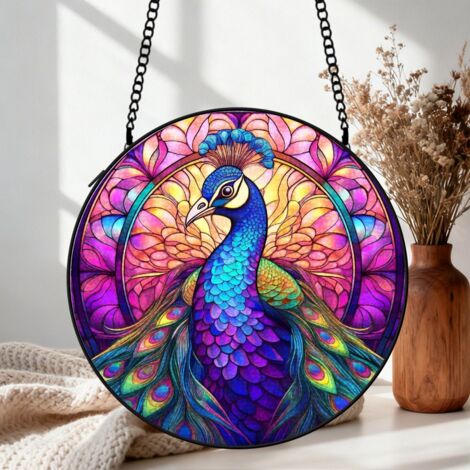 Décoration vitrail tortue attrape-soleil 12,5 cm suspension fenêtre élégante cadeau maman (1/5)