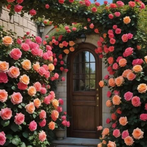 Graines de Rosier Grimpa – 200 Graines – Rosa – Plante Grimpante – Idéal pour Pergola et Treillis