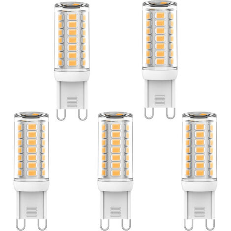 5 ampoules LED G9 – 3W – 230V – 320 lm – Blanc chaud 3000K – Ampoules économiques et lumineuses pour lustres (1/5)