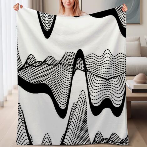 Couverture polaire moelleuse légère 60x80 pouces, adaptée à voyage aérien, camping et pique-nique (1/4)