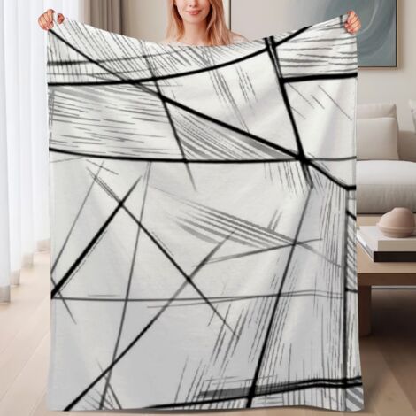 Couverture polaire confortable entretien facile 60x80 pouces, parfait pour lit, canapé, voyage, camping (1/4)