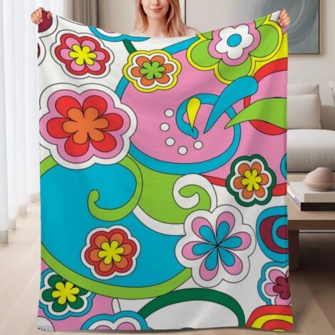 Couverture polaire moelleuse 60x80 pouces, pour lit, canapé, voyage, camping et bureau (1/4)