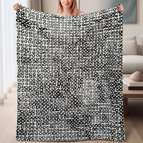 Couverture polaire ultra-douce 60x80 pouces, adaptée à lit, canapé, voyage, camping et repos (1/4)