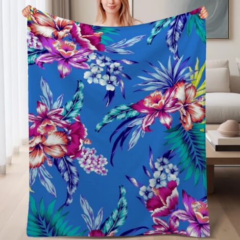 Couverture polaire douce 60x80 pouces, polyvalente pour lit, canapé, voyage, camping (1/4)