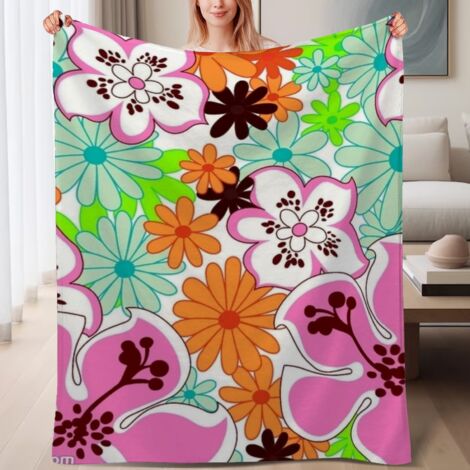 Couverture polaire douce portable 60x80 pouces, pour lit, canapé, voyage, camping (1/4)