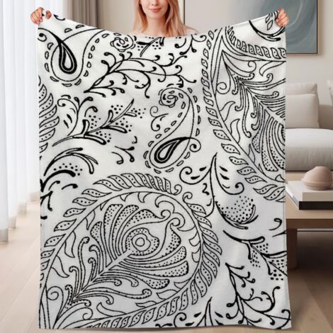 Couverture polaire ultra-douce de randonnée 60x80 pouces, adaptée à lit, canapé, voyage, camping et repos (1/4)