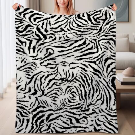 Couverture polaire moelleuse pour camping et randonnée 60x80 pouces, polyvalente pour lit, canapé, voyage, camping (1/4)