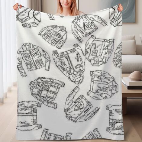 Couverture polaire confortable et chaude 60x80 pouces, pour lit, canapé, voyage, camping au quotidien (1/4)