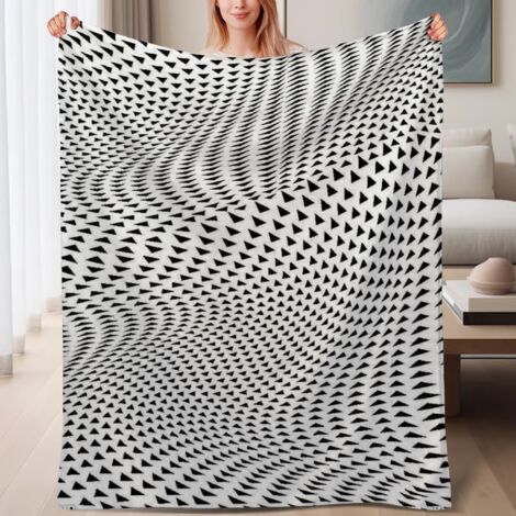 Couverture polaire moelleuse thermique légère 60x80 pouces, pour toutes saisons et usage intérieur/extérieur (1/4)