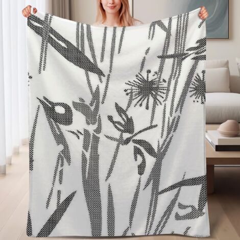 Couverture polaire moelleuse 60x80 pouces, usage domestique, voyage, camping et canapé (1/4)