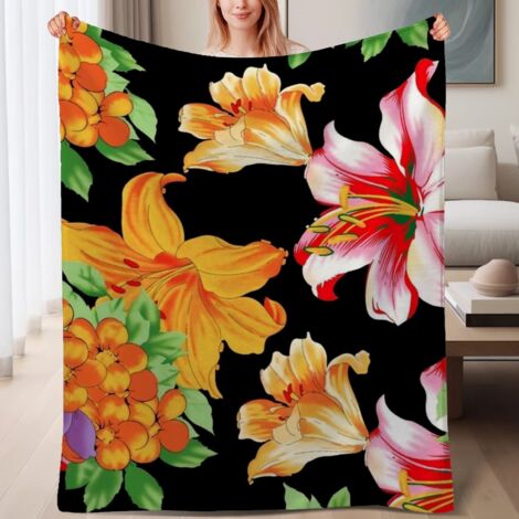Couverture polaire ultra-douce et thermique 60x80 pouces, parfait pour lit, canapé, voyage, camping (1/4)