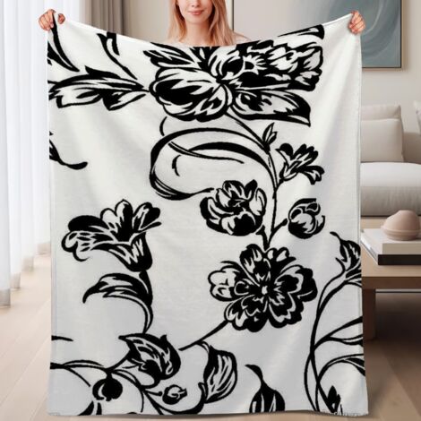 Couverture polaire confortable pour détente 60x80 pouces, idéale pour lit, canapé, voyage, camping (1/4)