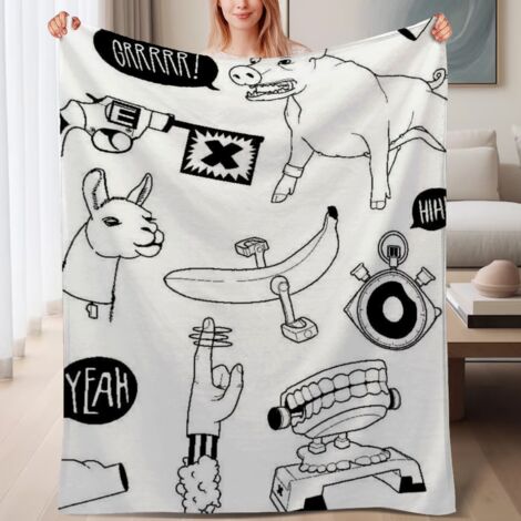Couverture polaire ultra-douce pour camping en montagne 60x80 pouces, adaptée au froid et à l’altitude (1/4)