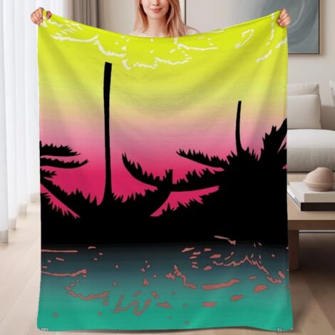 Couverture polaire ultra-douce portable 60x80 pouces, idéale pour lit, canapé, voyage, camping (1/4)