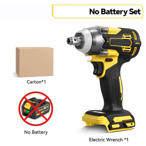 Ensemble de perceuses électriques sans balais, clé à chocs électrique 3 en 1, tournevis, outil électrique pour batterie Makita 18V- Without Battery (1/5)