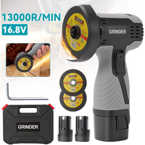 Mini-meuleuse d'angle portable 16,8 V à batterie lithium grande capacité pour polissage, meulage et découpe – Outil électrique domestique (1/5)