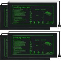 Lot de 4 Tapis Chauffants pour Semis 25x53 cm - Coussin Thermostatique Imperméable Pour Démarrer vos Semis en Intérieur