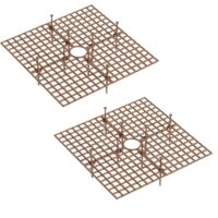 Lot de 2 Grilles de Protection pour Pots de Fleurs – Couvre-Sol Découpable avec Piquets Profonds, Protection des Plantes contre les Chats