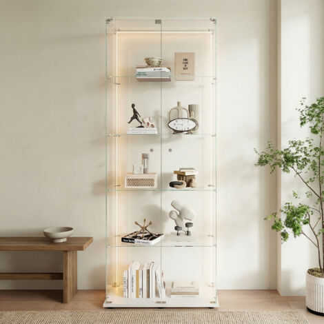 Vitrine verre trempé 5 étages, Armoire vitrée, Vitrine collection, ,2 ...