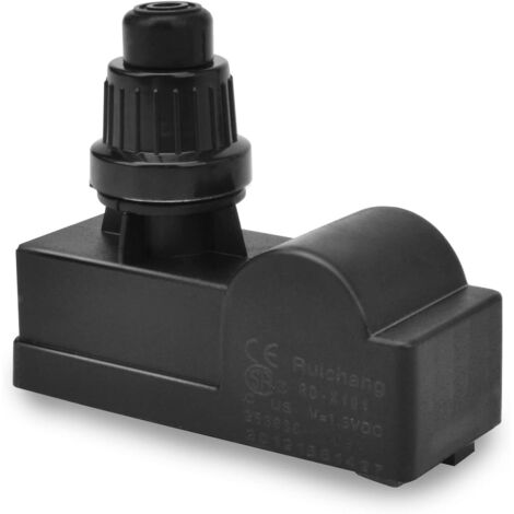 Allume-feu générateur d’étincelles pour barbecue - Avec bouton poussoir - Fonctionne avec pile AA (1 brûleur, noir).