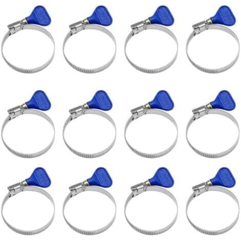 Bulk order of 12 pieces, 32 to 50 mm serrated 304 stainless steel, suitable for PVC, campervans, cars, fish tubes, and other inflatable equipment. (1/5)