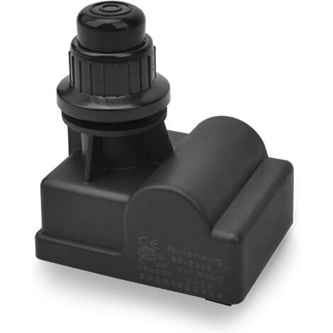 Allume-feu générateur d’étincelles pour barbecue - Avec bouton poussoir - Fonctionne avec pile AA (6 brûleurs, noir). (1/5)