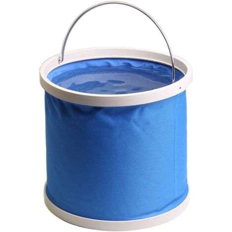Seau Pliant Étanche Portable pour Camping Randonnée Compact et à Lusure Bassine Extérieure Multifonctionnelle BleuMilisten (1/5)