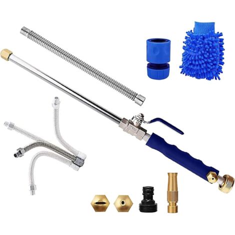 Lance haute pression pour nettoyeur haute pression pour jardin, pulvérisateur d'arrosage portable avec embout universel pour tuyau et buse à jet d'eau haute pression pour gouttières et terrasses (1/5)
