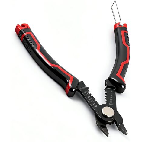 Pince à Dénuder Électricien 3 en 1, Coupe-Câble Multifonction avec Dénudeur de Fils 10-20 AWG, Pince Coupante Précise avec Poignée Antidérapante Outil Idéal pour Bricolage et Électronique (1/5)
