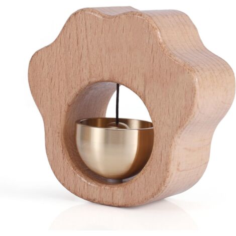 Cloche de Commerçant pour Ouverture de Porte, Carillon Magnétique en Bois en Forme Patte Chat Décoration pour Porte d'Entrée Magasin Maison Jardin Cadeau Pendaison Crémaillère Unique (1/5)