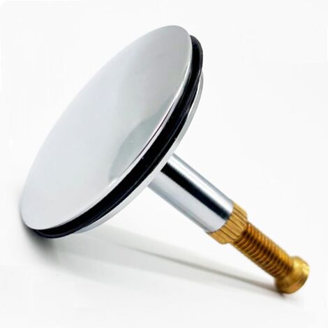 Bouchon de baignoire réglable 43 mm/8 mm pour baignoires anglaises standard, fabriqué en laiton chromé robuste. (1/5)