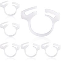 Six colliers de serrage en plastique de haute qualité pour raccords de tuyaux (blancs)