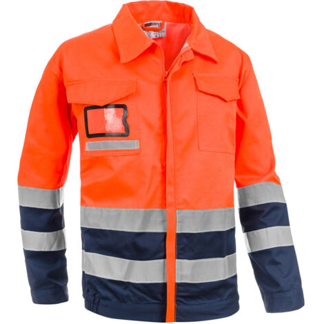 GIUBBINO ALTA VISIB. ARANCIO/BLU