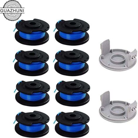 10 Paquets Bobine de Rechange pour Coupe-bordure pouce pour Ryobi , Compatible Avec Ryobi One + AC14RL3A, Coupe-fil Sans Fil , 8 Bobines + 2 Capuchons de Coupe (1/5)