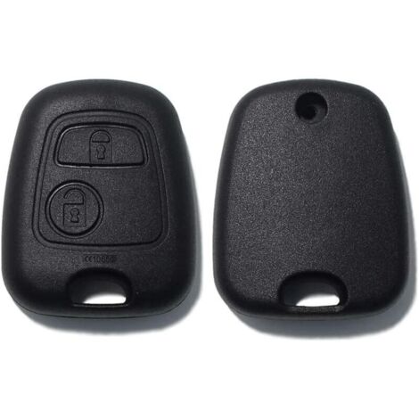 Clé de Rechange avec vis télécommande 2 Boutons pour Citroën C1 C2 C3 C4 C5 Xsara Picasso Saxo Berlingo Toyota Aygo Peugeot 103 106 107 206 207 208 306 307 308 406 407 508 806 1007 Noir