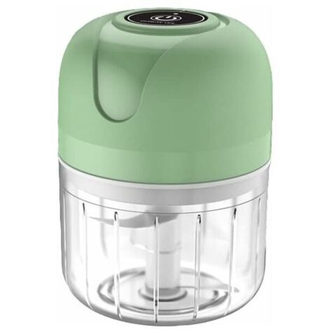 Robot de cuisine électrique - Mini hachoir à ail sans fil - 250 ml - Rechargeable par USB - Amovible - Pour nourriture de bébé, piment, oignons, ail, viande