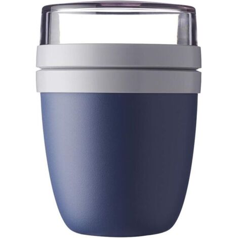 Pot à déjeuner Ellipse, bol à muesli pratique 500 ml, pot à yaourt, boîte à déjeuner – convient au congélateur, au micro-ondes et au lave-vaisselle,Couleur:bleu (1/5)