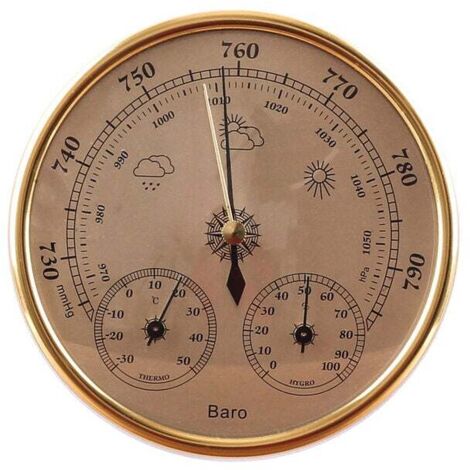 VURAHOME - Baromètre , Station Météo avec Baromètre Et Thermomètre Hygromètre, Station Météo Analogique Murale 3 en 1, pour L'intérieur Et L'extérieur (1/4)