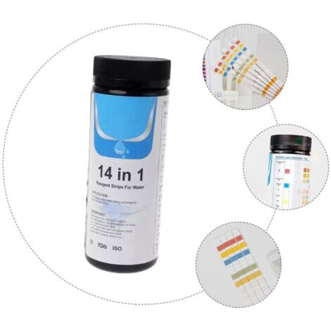 Kit de test d'eau potable 14 en 1 Test de qualité de l'eau pour puits et eau du robinet 50/100 pièces (1/5)