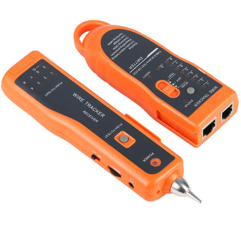 XQ 350 Testeur RJ45 Traceur de Câble Électrique RJ45 RJ11 avec Écouteur Testeur de Réseau Portable Testeur de Câble Téléphoniques Numérique avec Sondes Traqueur de Fil pour LAN Ethernet BNC (1/5)