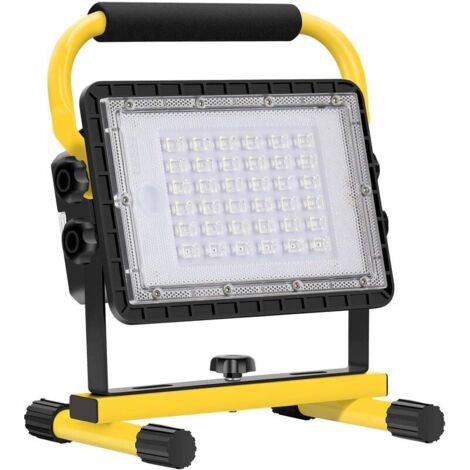 Projecteur LED Rechargeable, 60W Projecteurs pour Chantier 20800mAh Rechargeable LED Lampe de Travail Lumières de Sécurité d'urgence étanche pour Atelier, Garage, Terrasse, Jardin