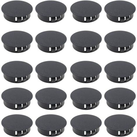 (24pcs)Ø 35 mm Bouchon à Lamelles d'obturation Rond en Plastique Capuchon Noir d'Extrémité deTube pour Tubes d'acier Tables Chaises Meubles Bâtons deMarche