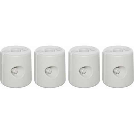 Lot de 4 Poids de lestage cylindrique pour tonnelle Barnum Tente dim. Ø 22 / Ø 24 x 25H cm polyéthylène Blanc (1/4)