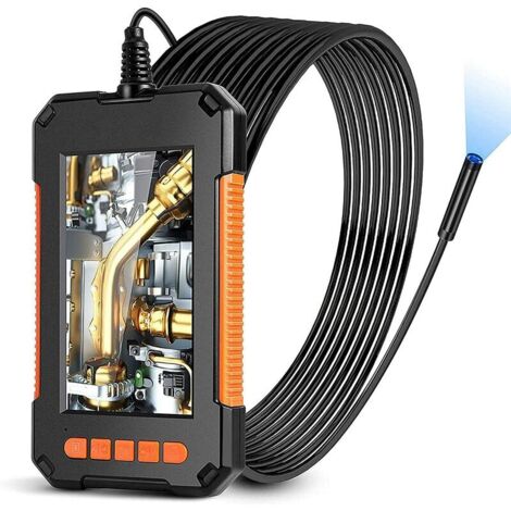 Caméra endoscopique industrielle 4,3 pouces 1080P HD numérique Boroscope avec 8 LED réglables Caméra d'inspection IP67 étanche, câble de 5 m, batterie 2600 mAh (1/5)