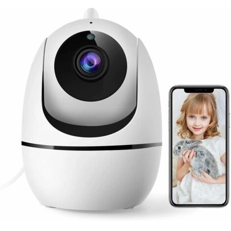 Caméra Surveillance WiFi, 1080P Caméra Intérieur, Video Surveillance sans Fil, Détection Mouvement Humain, Audio Bidirectionnel, Vision Nocturne, Zoom 8X, pour Alexa/Bébé/Animal-Pan/Tilt 360 (1/5)