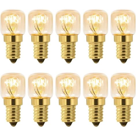 Ampoule Four 15W E14 T22 Lot de 10 Blanc Chaud 2700K, 80LM AC 230V Four Réfrigérat