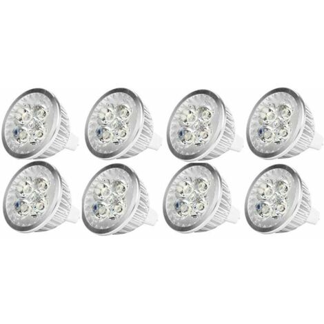 Ampoule LED MR16 4Watt Ampoule spot LED 12V 4W culot MR16 GU5.3, utilisée pour l'éclairage paysager, équivalent à une lampe halogène de 50 watts, blanc froid, 8 packs.- Ampoule spécifique (1/5)