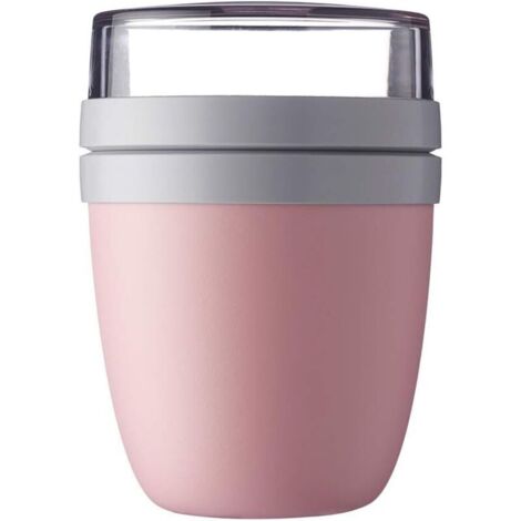 Pot à déjeuner Ellipse – Nordic pink – bol à muesli pratique 500 ml, pot à yaourt, boîte à déjeuner – convient au congélateur, au micro-ondes et au lave-vaisselle,Couleur: Nordic Pink (1/5)