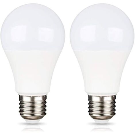 E27 9W 12V LED Blanc Froid 6500K pour Camping, Équivalent Halogène 75W, Ampoule LED AC DC 12 Volt 24 Volt E27 pour Pannneau Solaire/Garage/Jardin, non-dimmable, lot de 2 [Classe énergétique A+]