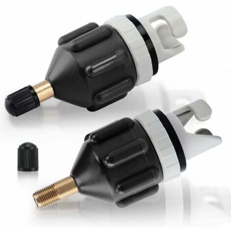 Kit d'adaptation pour kayak 2 pièces, valve d'adaptation Sup, convertisseur de pompe de gonflage pour canoës, stand-up paddleboards (1/5)